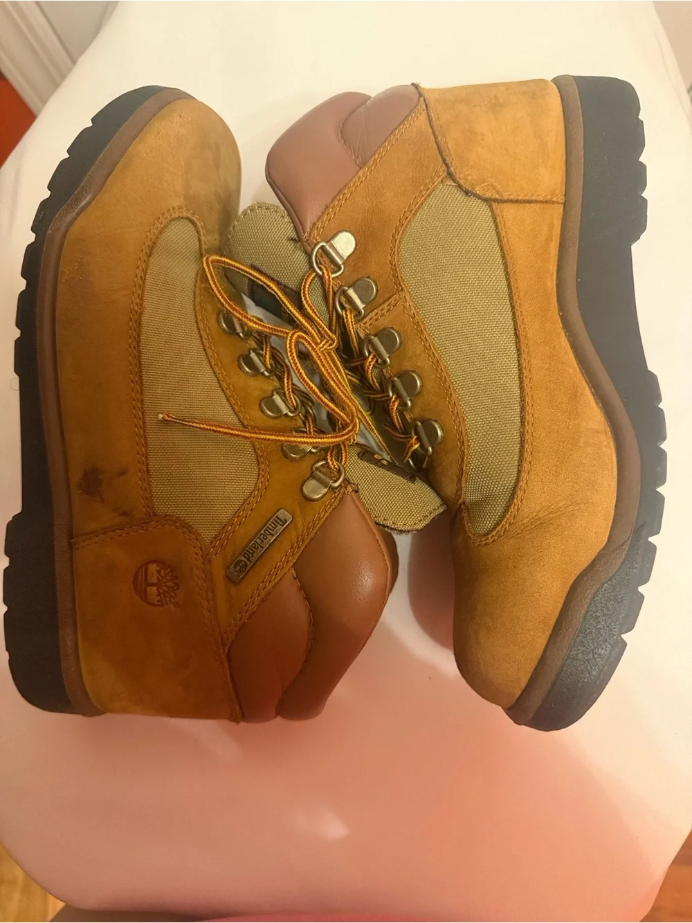 Timberland Boys Brown Hiking Boots - Tan/Olive